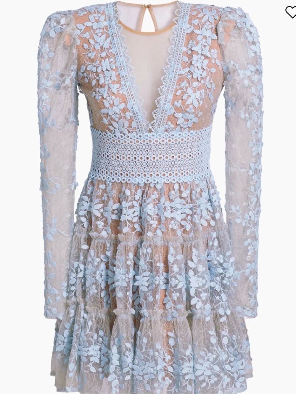 Bronx and Banco Powder-Blue Embellished Megan Mini Dress